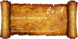 Cserei Amaranta névjegykártya